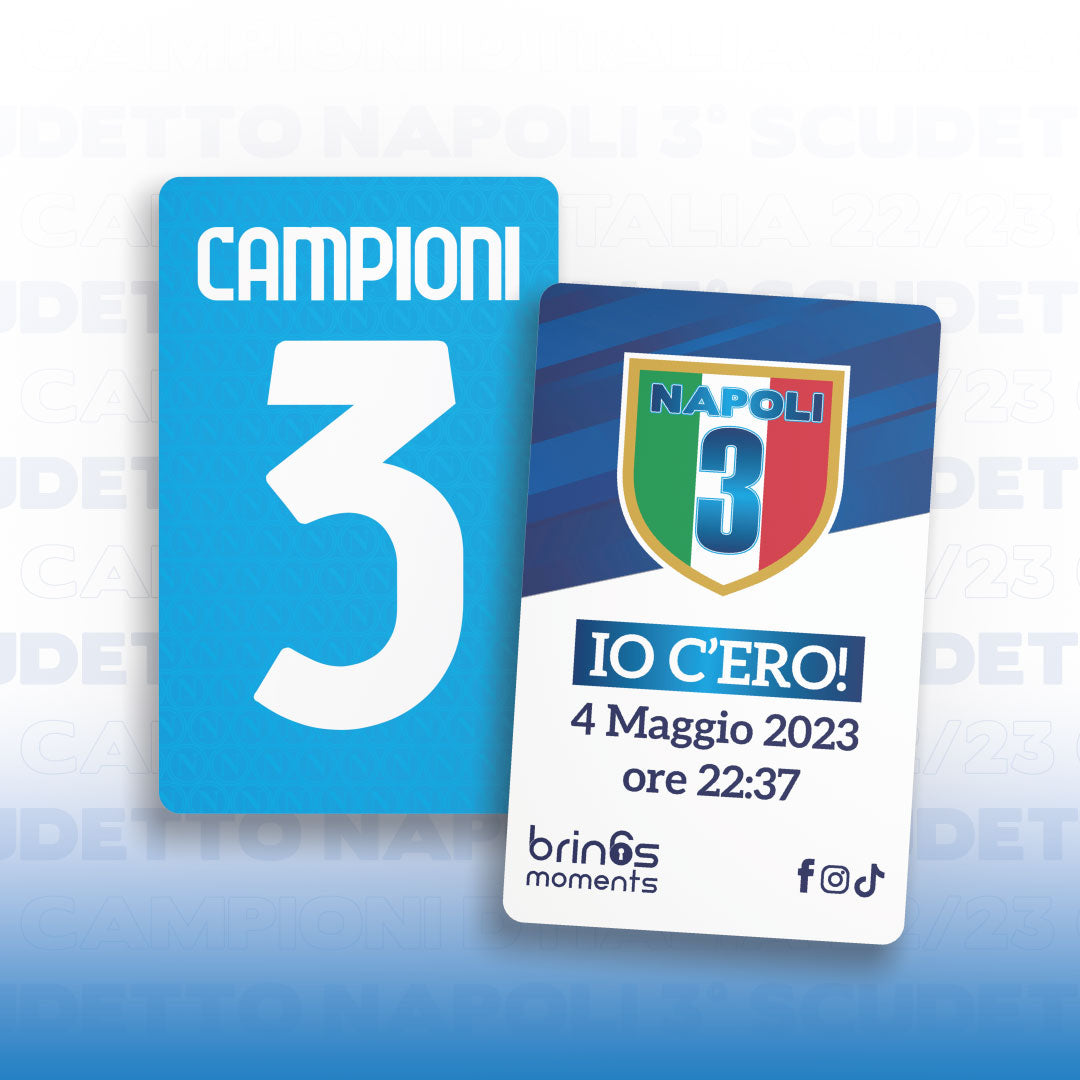 CARD PERSONALIZZATA - IO C'ERO! 3° SCUDETTO