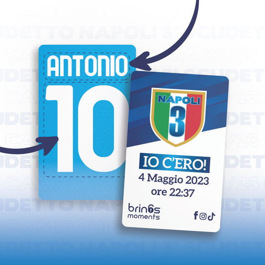CARD PERSONALIZZATA - IO C'ERO! 3° SCUDETTO